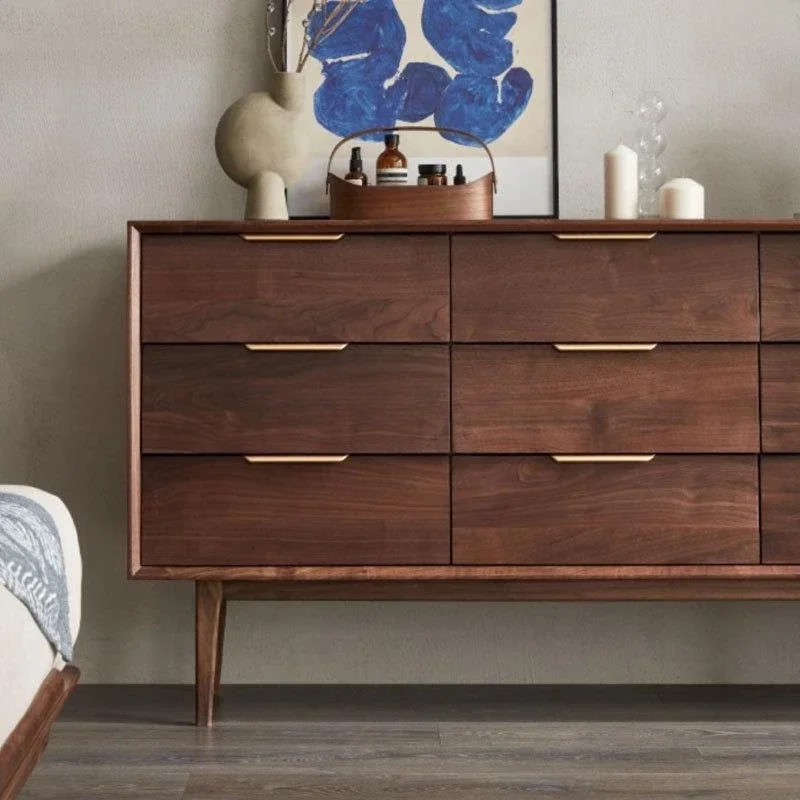 Современный простой шкафчик для спальни из цельного дерева - Фотография_4