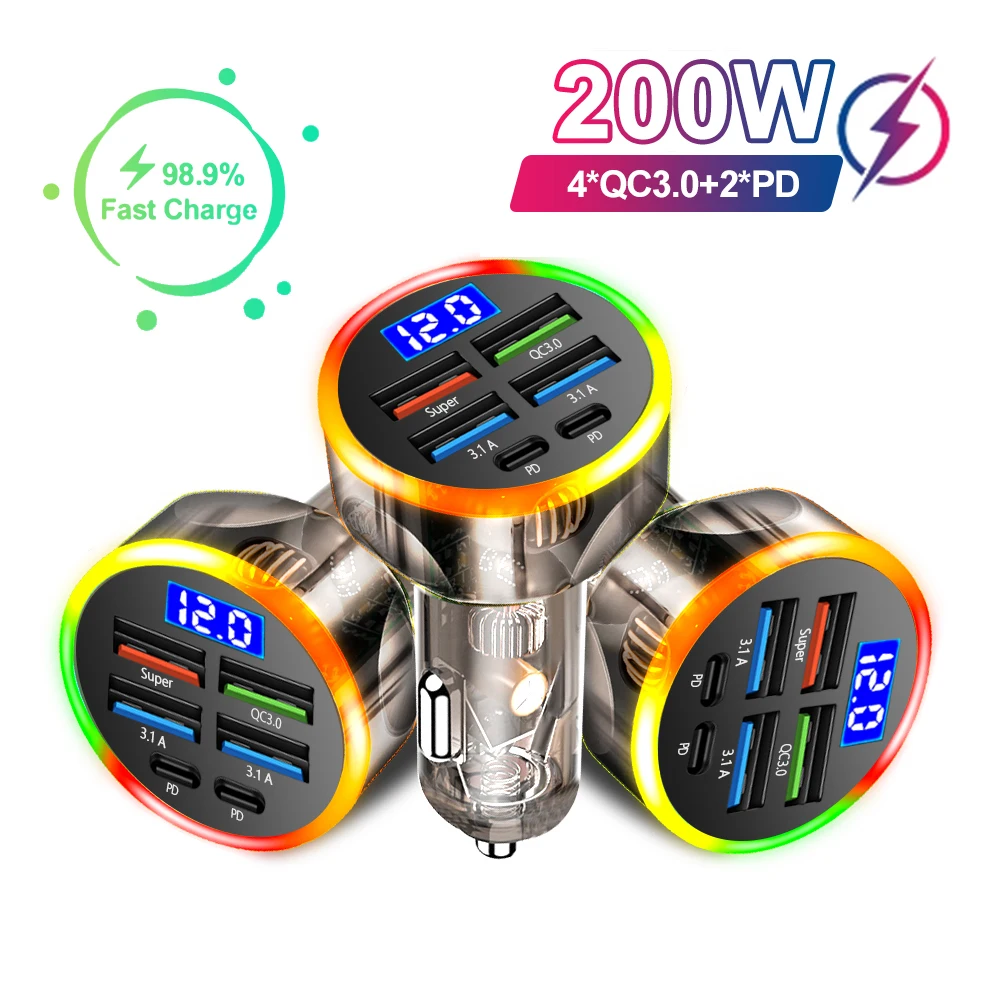 Автомобильное зарядное устройство qc3.0 type-c