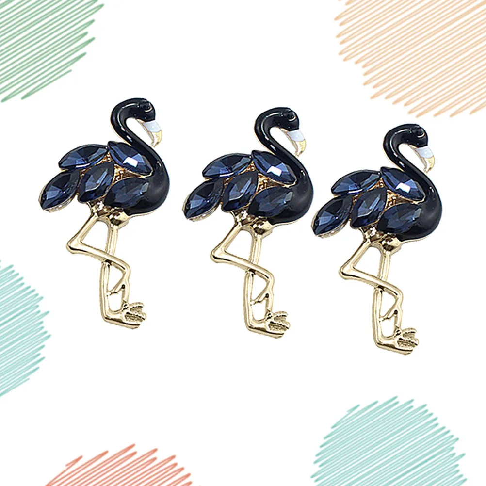 Украшения в виде черного лебедя со стразами - Фотография_6