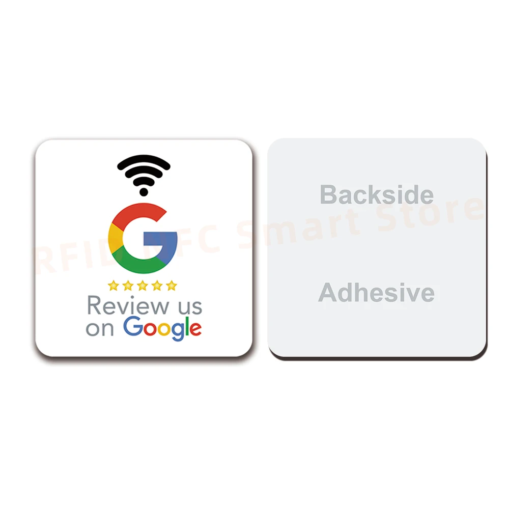 10*10 см nfc наклейка на стол google review наклейка пвх 13 - Фотография_6