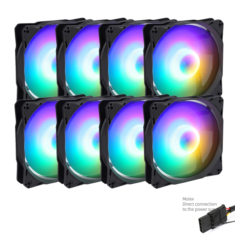 Вентилятор корпуса компьютера sama rgb с 4-контактным разъемом molex - Фотография_3