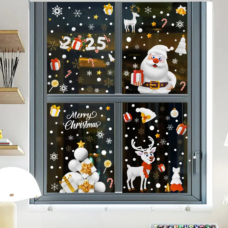 Рождественские статические наклейки на стекло - Фотография_2