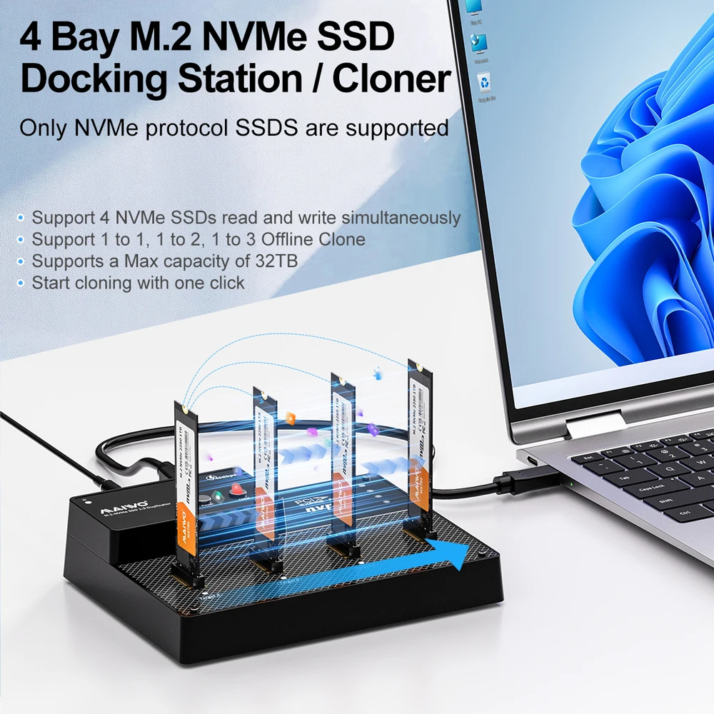 Maiwo 4-bay thunderbolt 4/3 m - Фотография_2