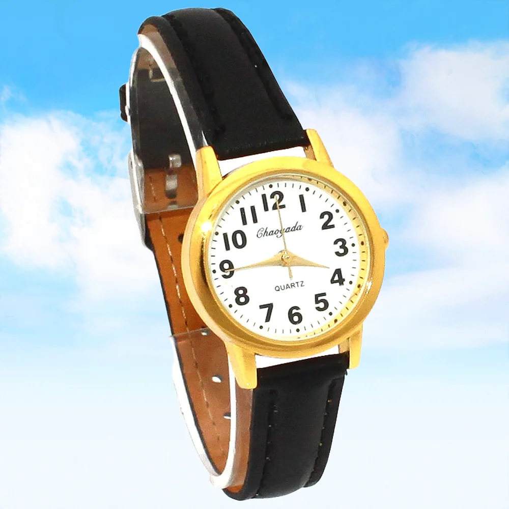 Кожаные кварцевые часы для девочек - Фотография_3