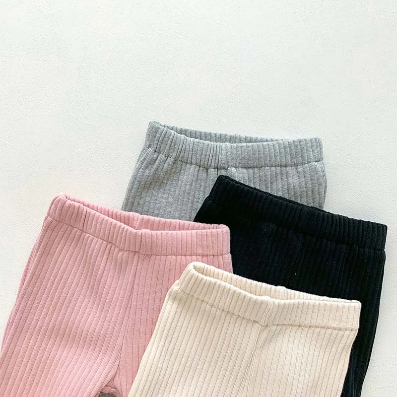 Детские брюки, весенне-осенние однотонные расклешенные брюки для девочек - Фотография_2