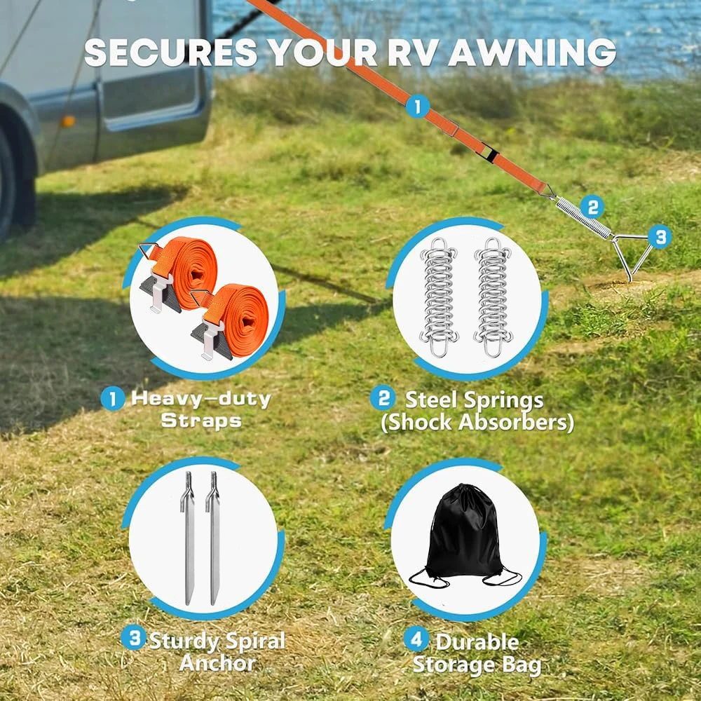 2-в-1 наборы ремешков для штормовых ремней для тентов thule fiamma - Фотография_4