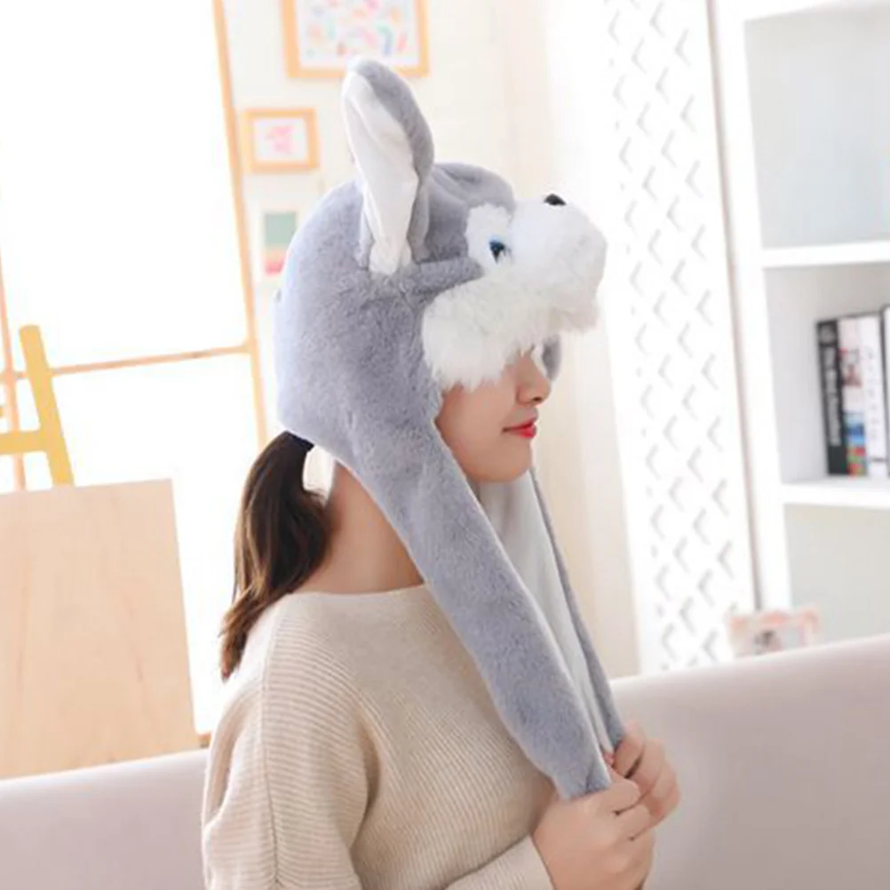 Шапка с подвижными ушками