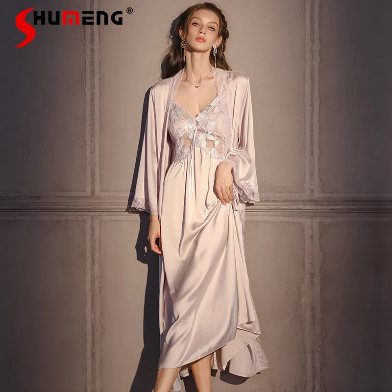 Халат невесты и подружки невесты с накладкой на грудь для женщин - Фотография_2