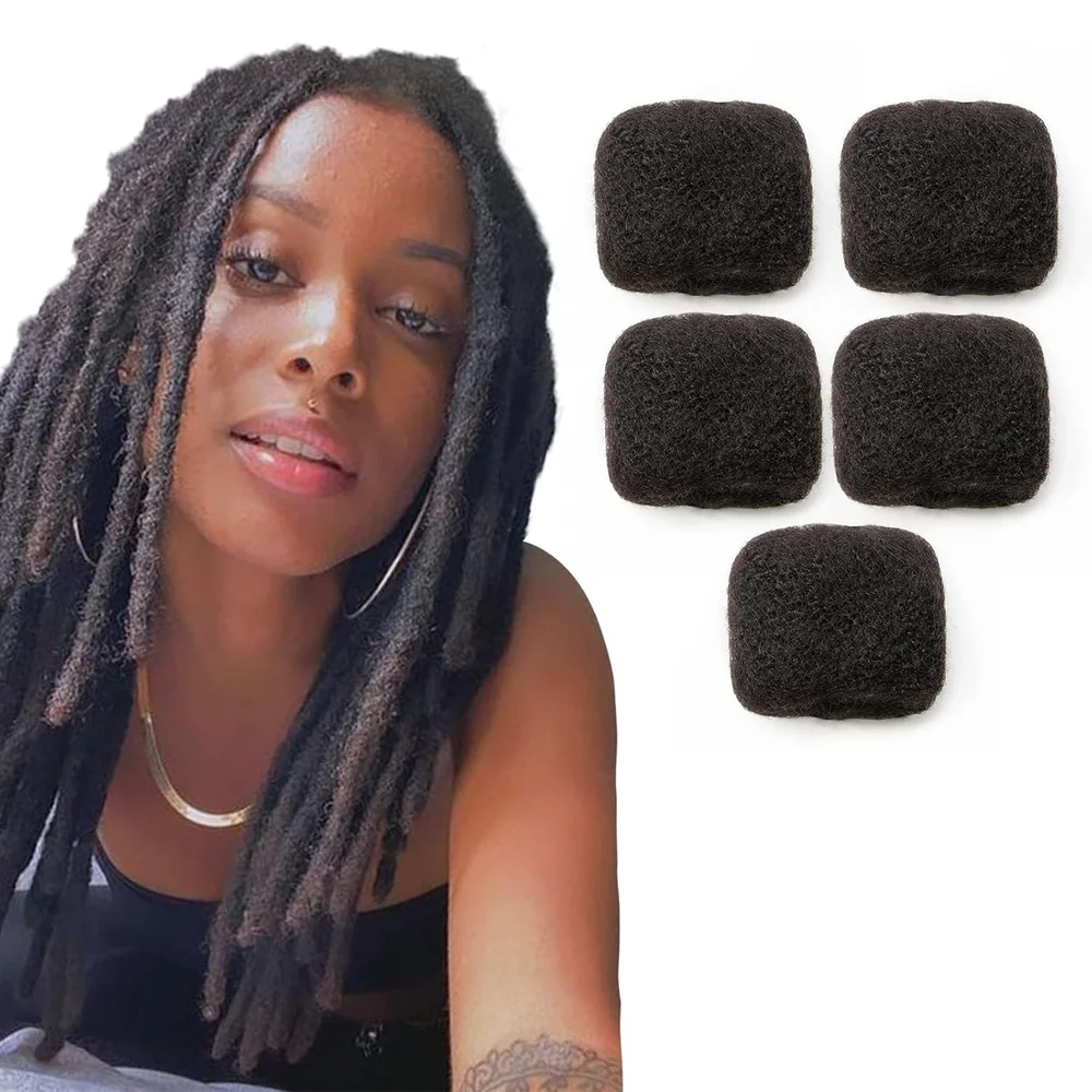 8-дюймовые афро-кудрявые объемные 100% человеческие волосы