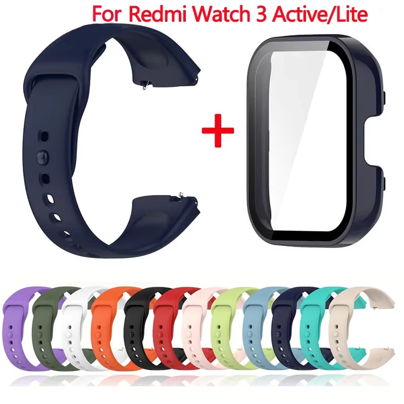 Силиконовый ремешок + чехол для xiaomi redmi watch 3 active