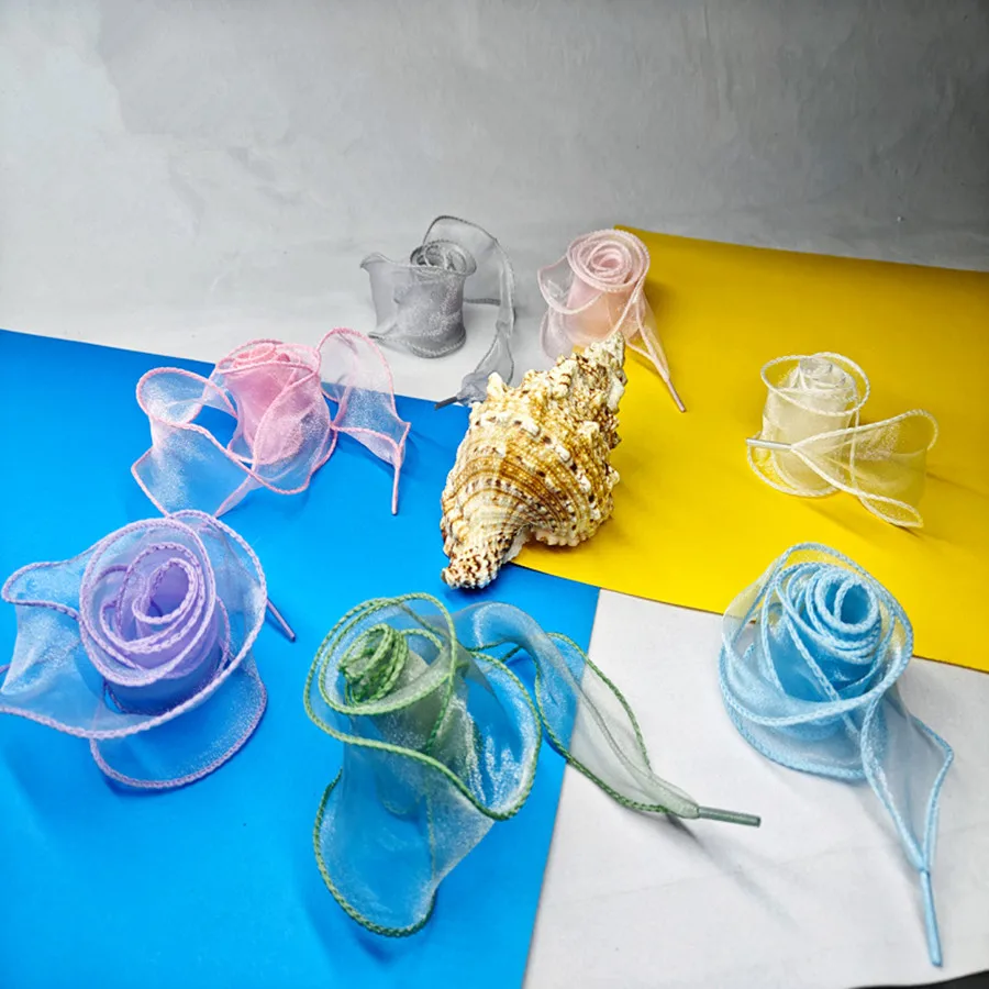 Шнурки из органзы шириной 4 см - Фотография_6