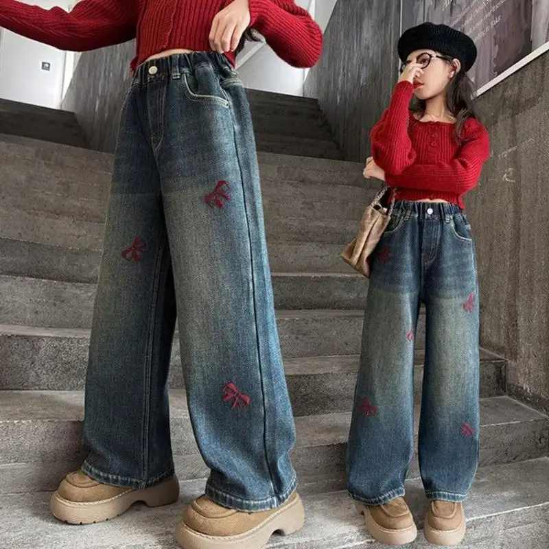 39bc широкие джинсы для девочек - Фотография_3