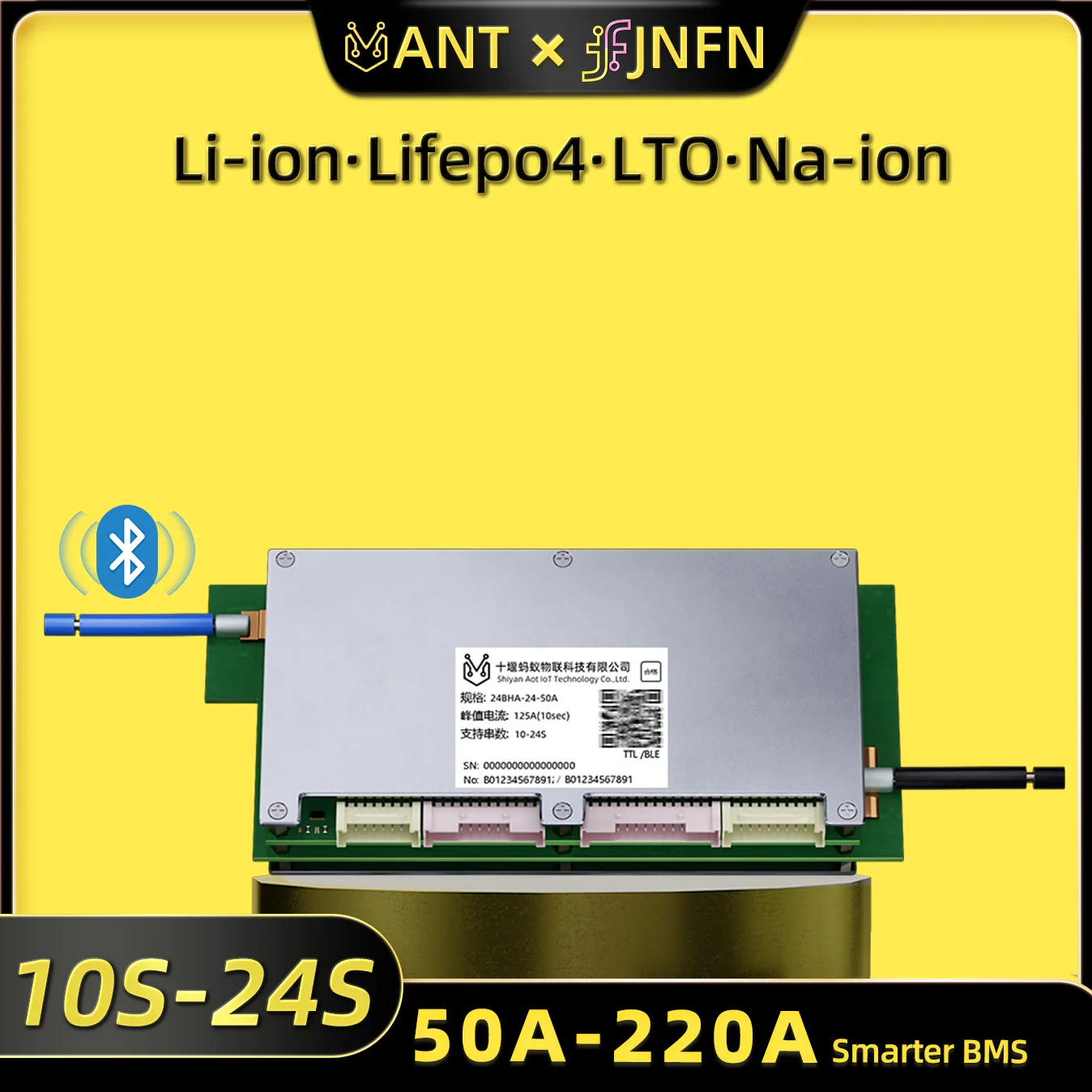 Ant 10-24s smart bms bluetooth app balance can 18650