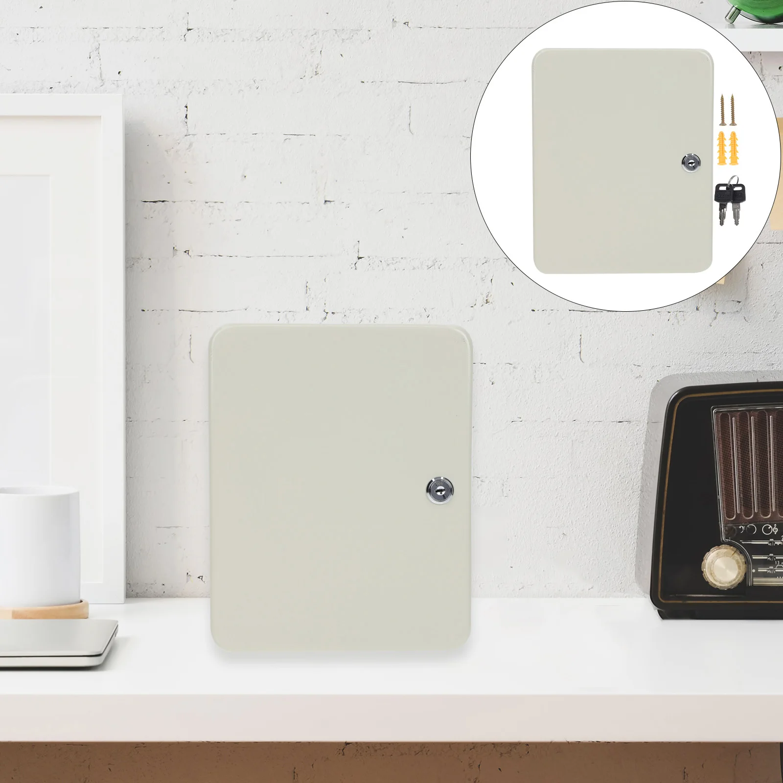 Железный шкаф для хранения на 28 слотов для настоящего шкафа для ключей - Фотография_3