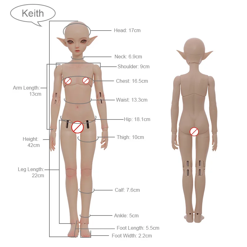 Кукла шарнирная joybjd с фантазийным ангелом кейтом 1/4 - Фотография_6