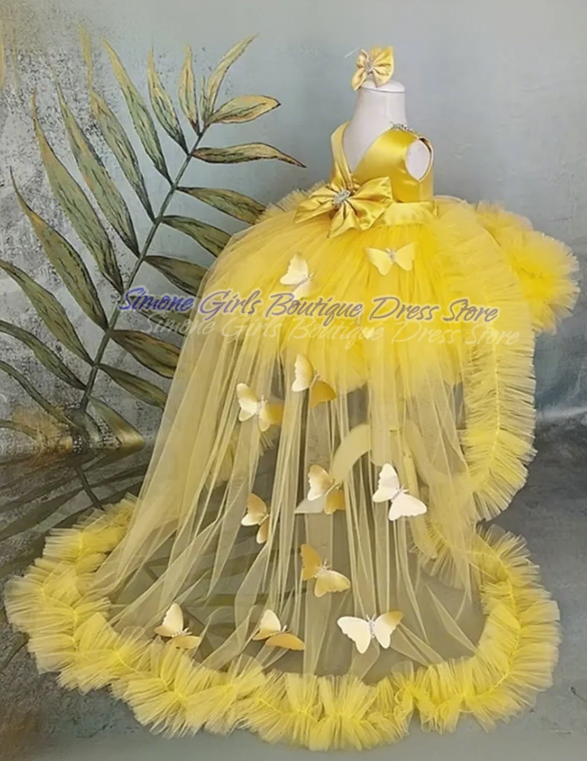 Пышное платье для девочек розовое - Фотография_6