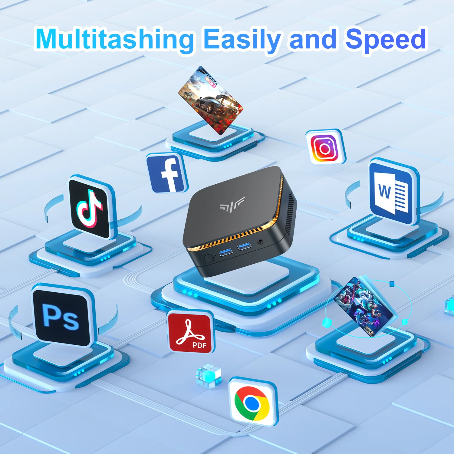 Kamrui essenx e1 мини-пк windows 11pro 12th n97 мини-компьютер (beat n150 - Фотография_6