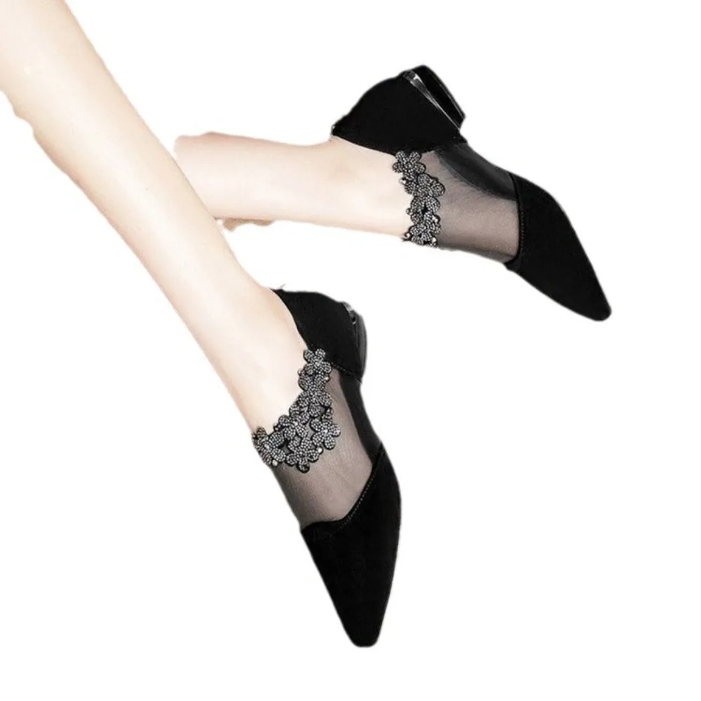 Женские туфли с острым носком водного дизайна