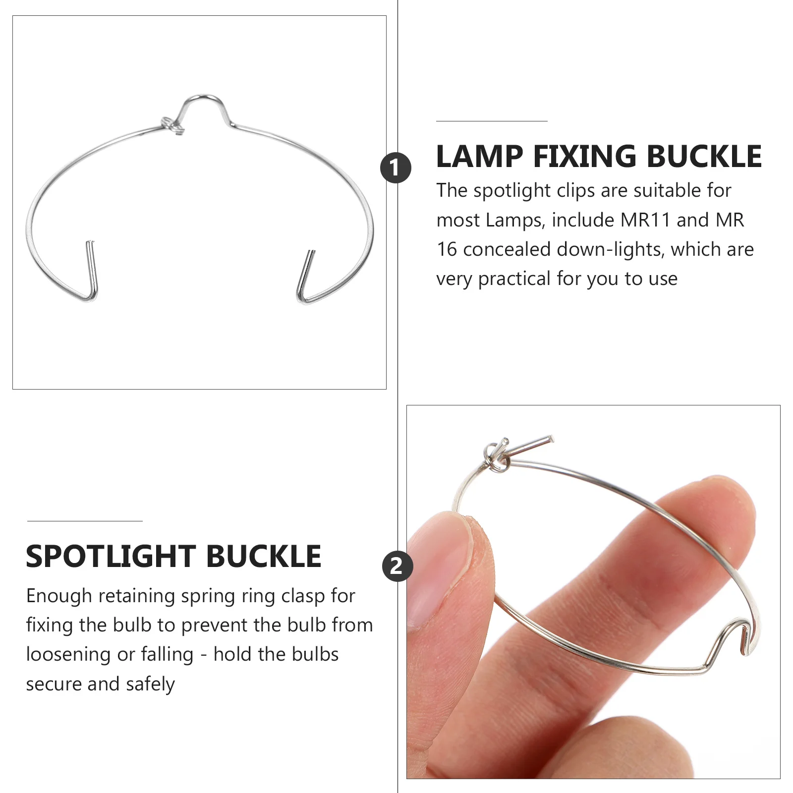 Стопорные пружинные зажимы для потолочного светильника - Фотография_3