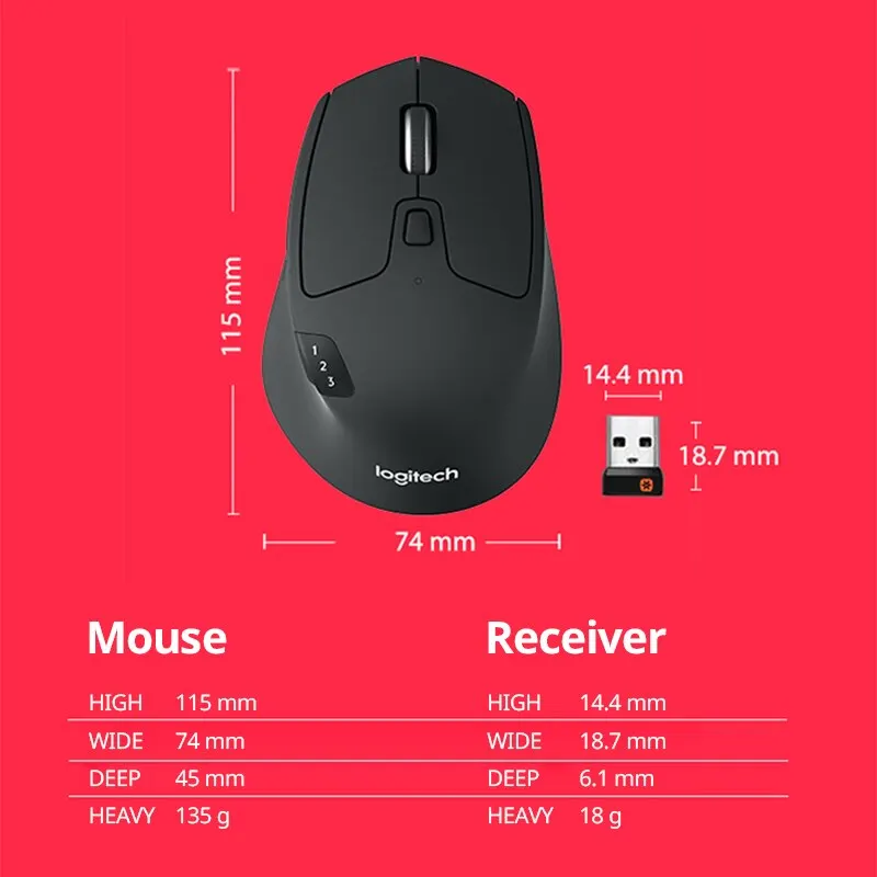 Беспроводная мышь logitech m720 triathlon с несколькими устройствами - Фотография_5