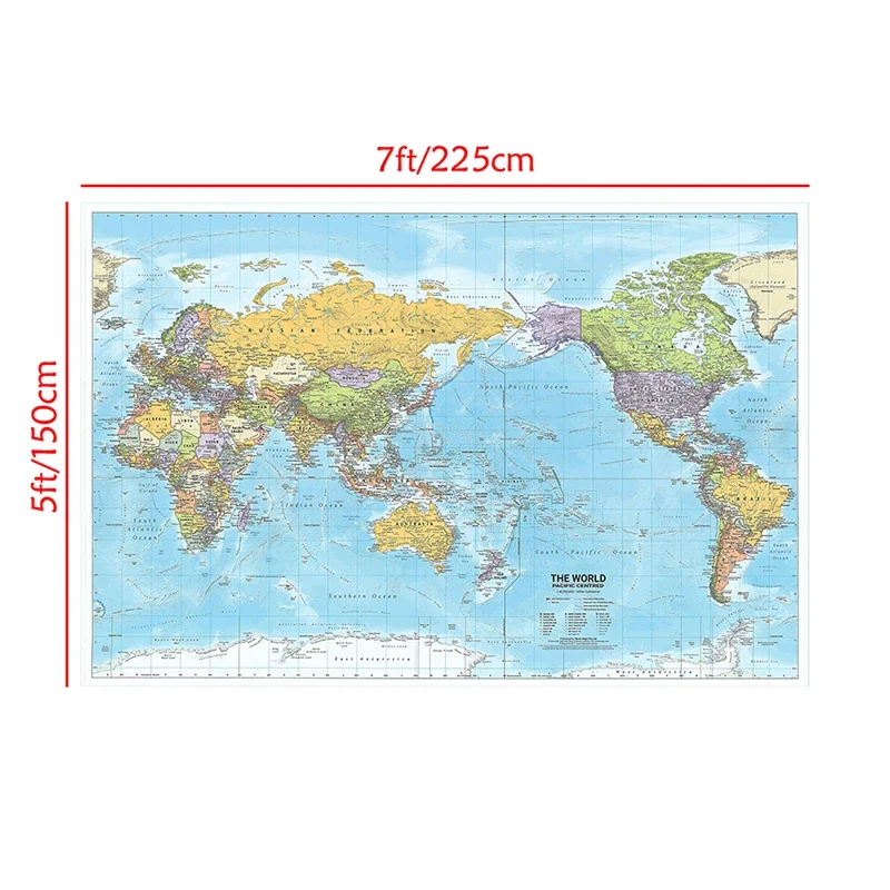 225*150 см 2012 карта мира с политическим - Фотография_2