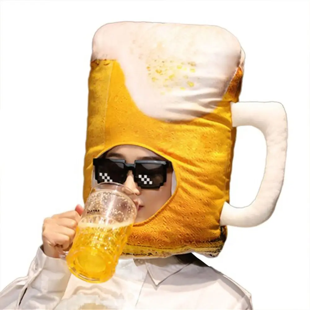 Ins плюшевая забавная пивная шапка - Фотография_4