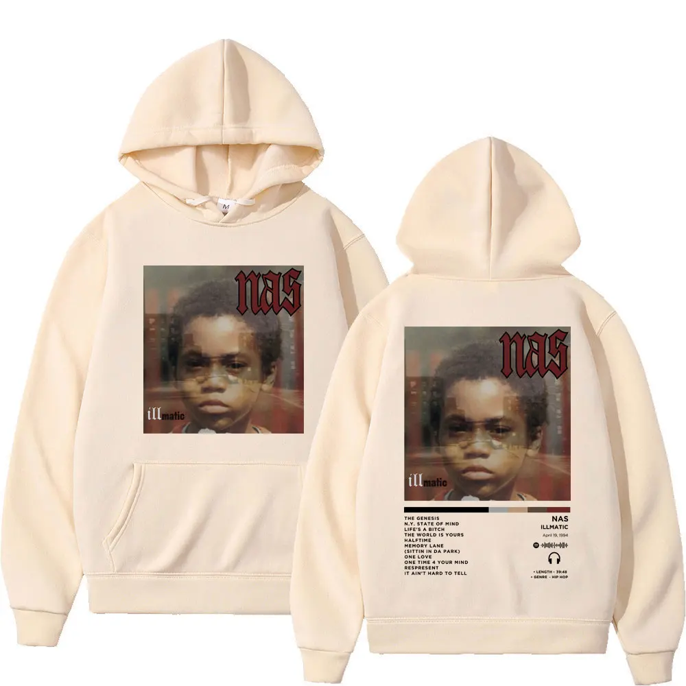 Худи с принтом альбома rapper nas illmatic для мужчин и женщин - Фотография_6