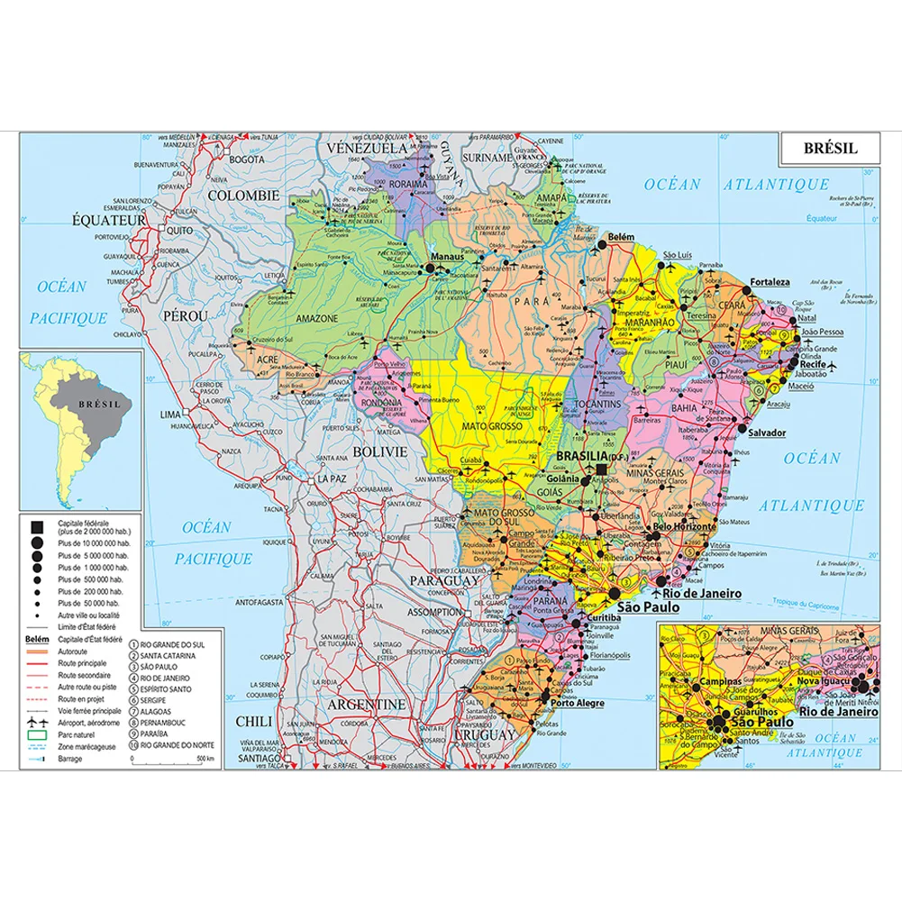 Административная карта бразилии без рамы - Фотография_2