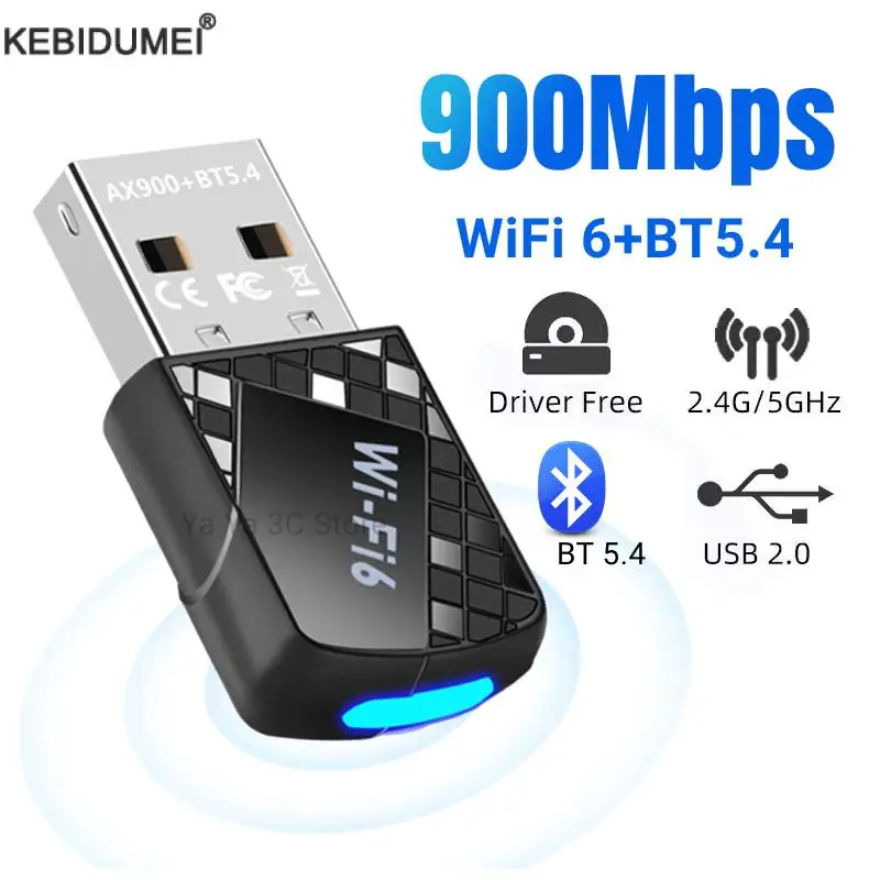 Usb wifi 6 bluetooth 5.4 адаптер 2 в 1 ключ двухдиапазонный 2
