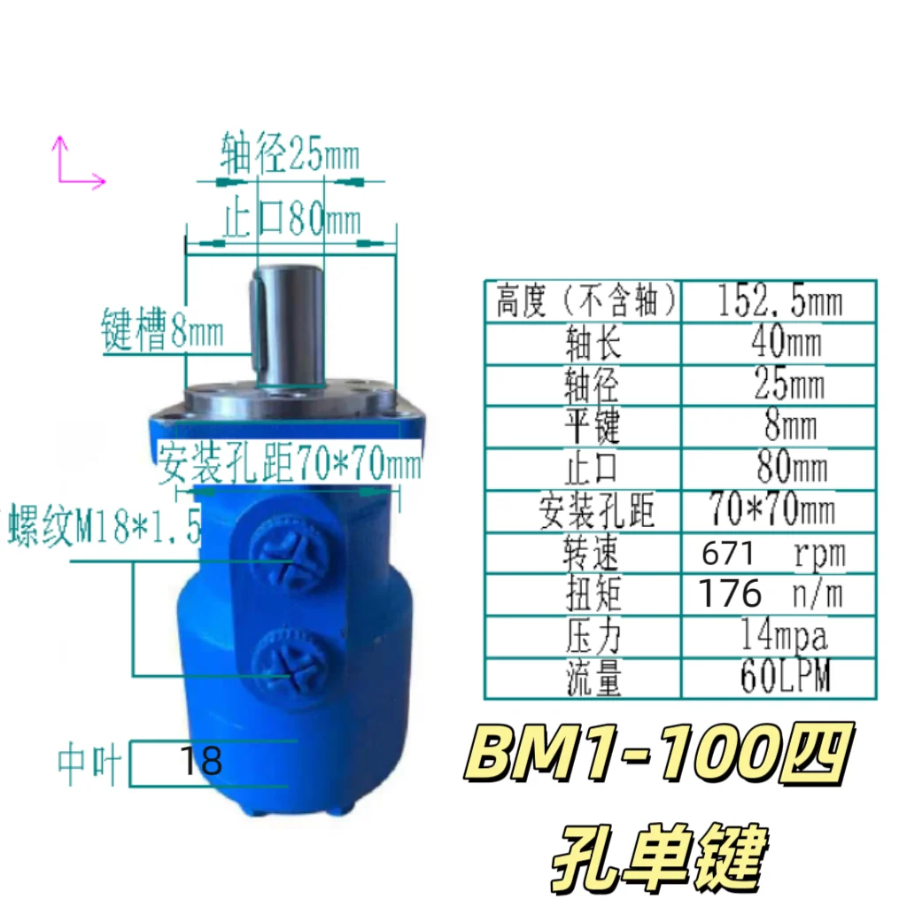 Гидравлический двигатель bm1 50/80/100/125/160/200/250/315/400/500 - Фотография_2
