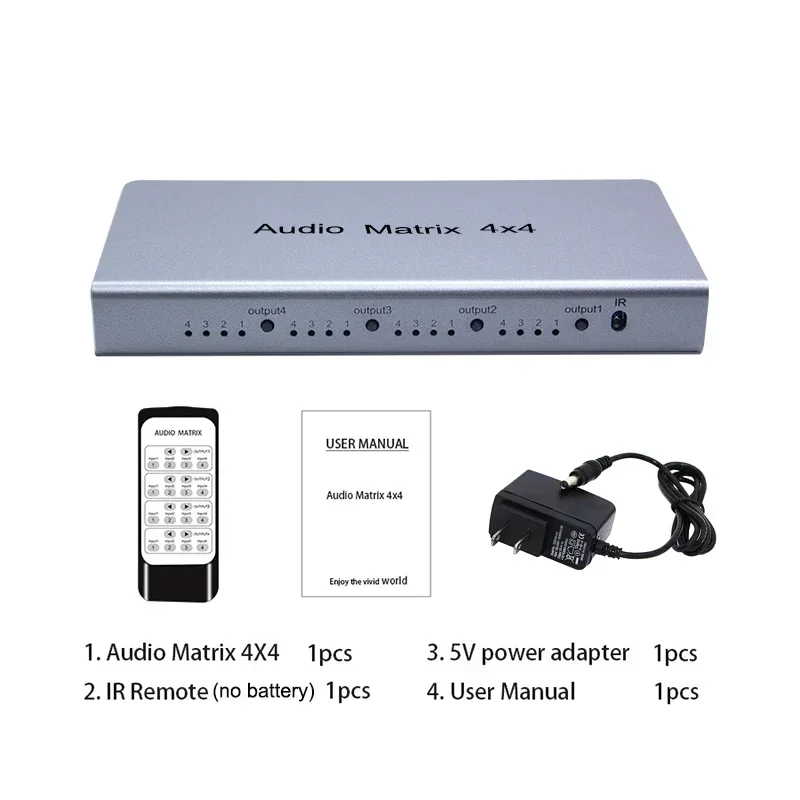 4x4 аудиоматрица spdif toslink