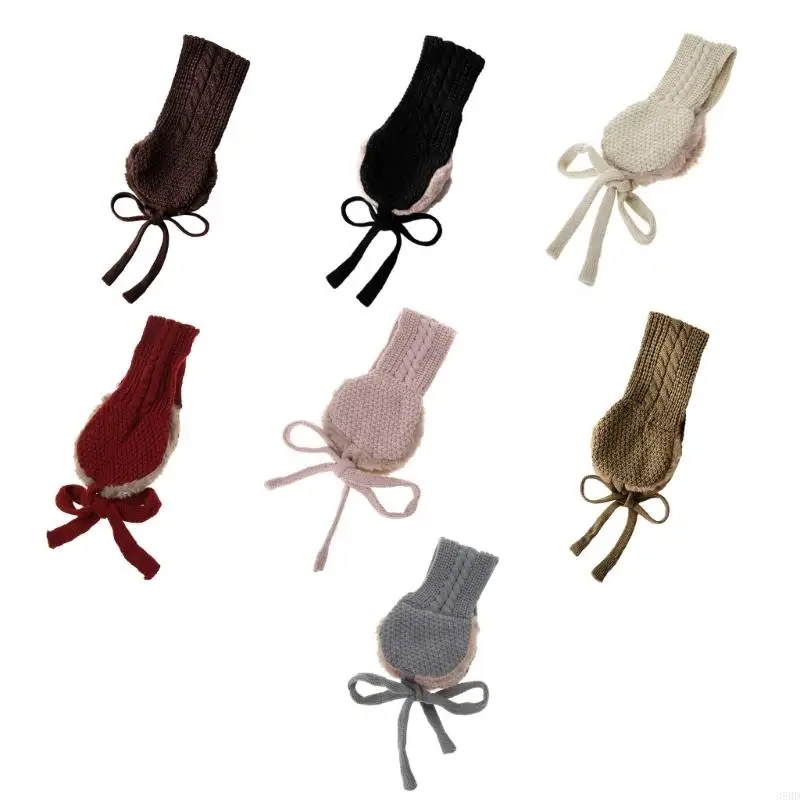 39bd мягкая эластичная зимняя теплая вязаная повязка для ушей