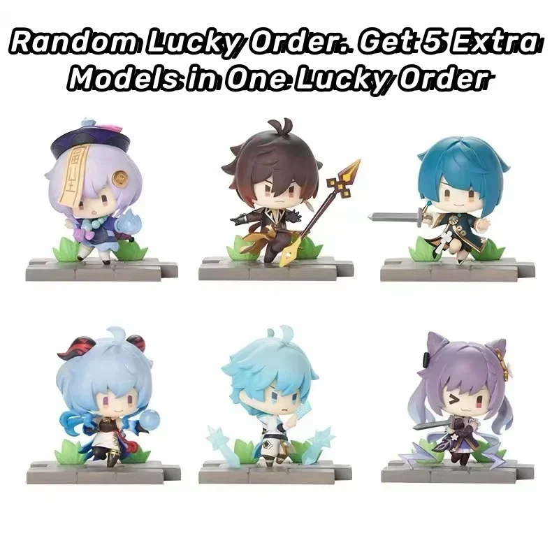Genshin impact аниме-игровые фигурки lucky blind box paimon aether - Фотография_3