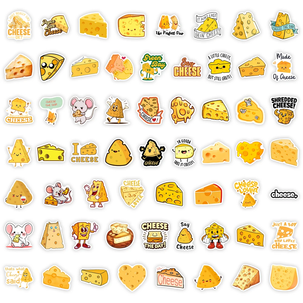 Забавная мультяшная наклейка с сыром для влюбленных - Фотография_6