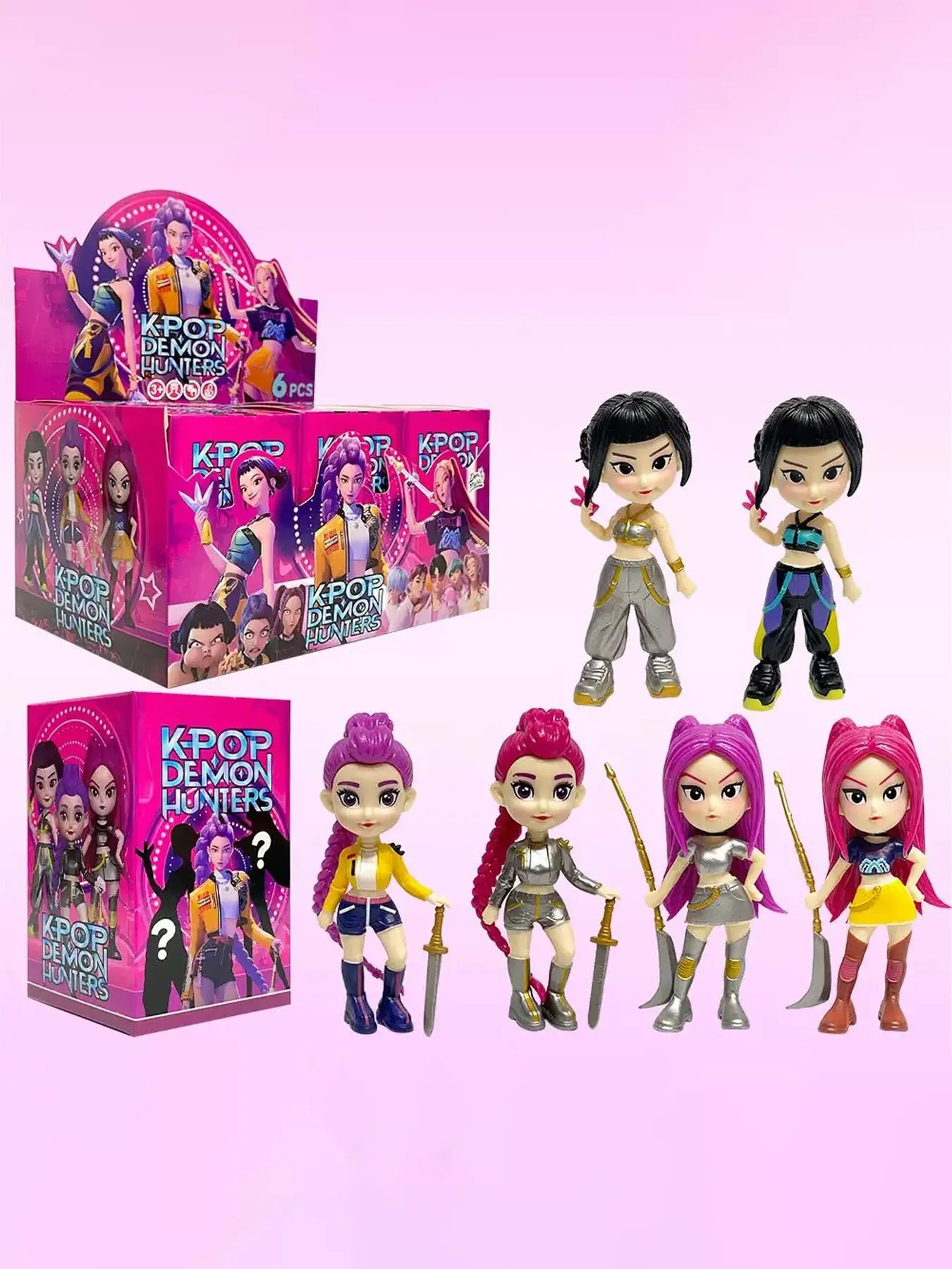 Набор кукол k-pop hunter girl из 6 предметов