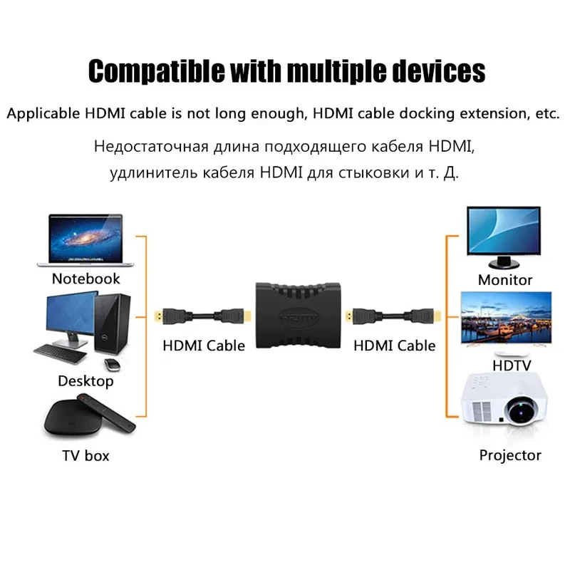 4k hdmi удлинитель женский-мама - Фотография_5