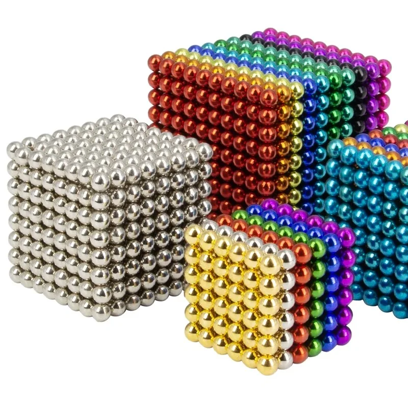 Красочные круглые магнитные шариковые бусины - Фотография_2