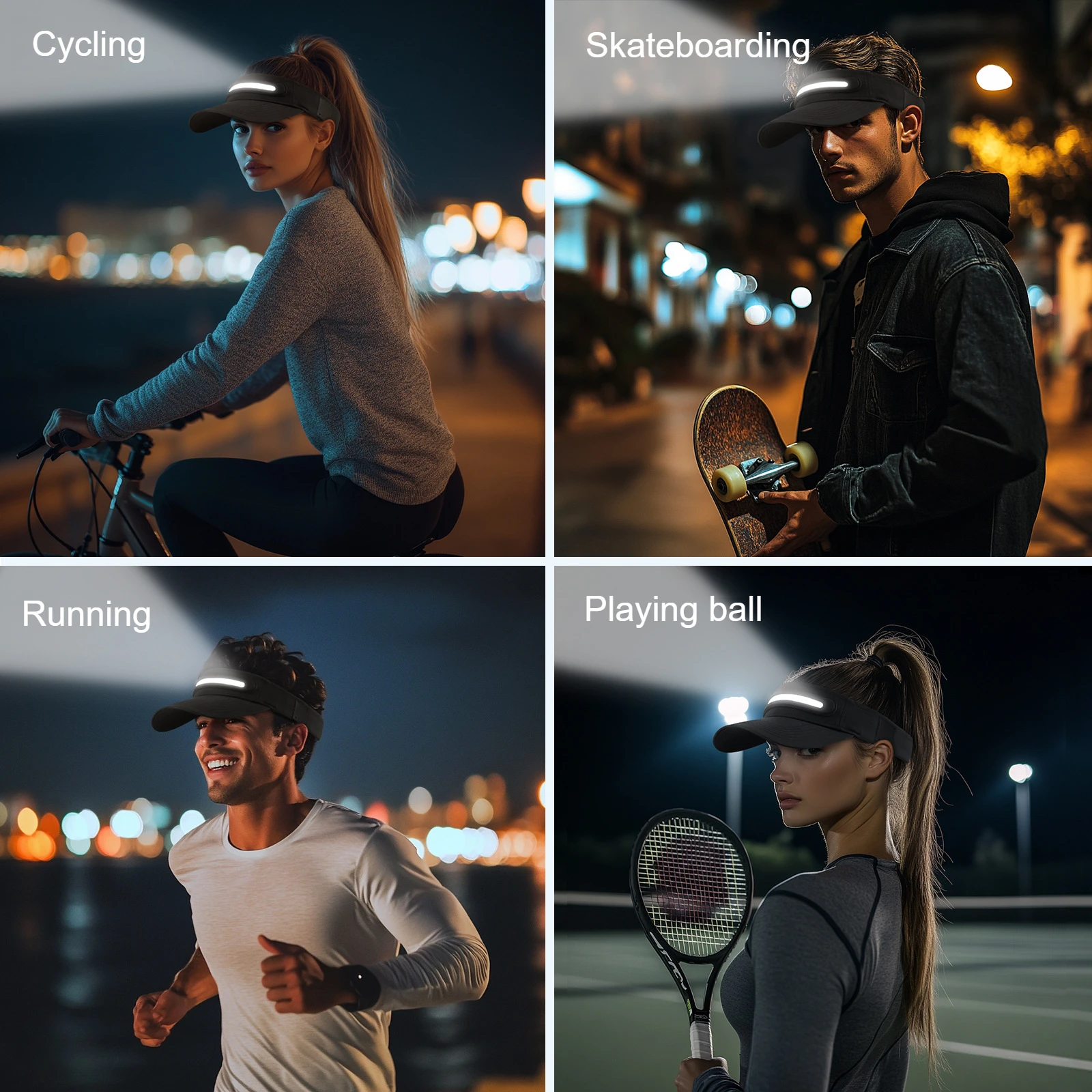 Дышащая бейсболка со светодиодной - Фотография_4