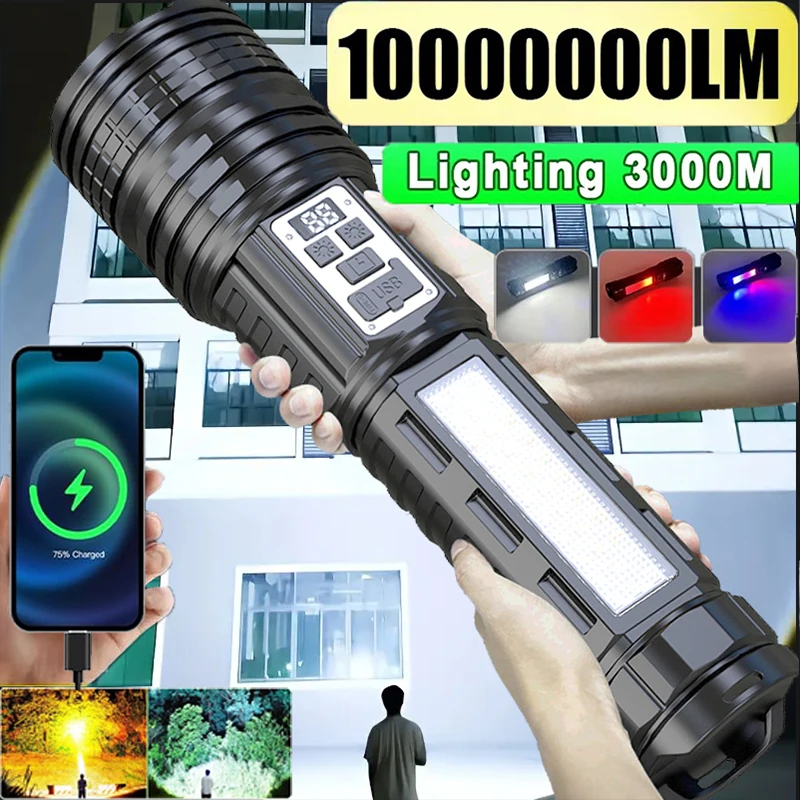 Супер большой фонарик usb перезаряжаемый