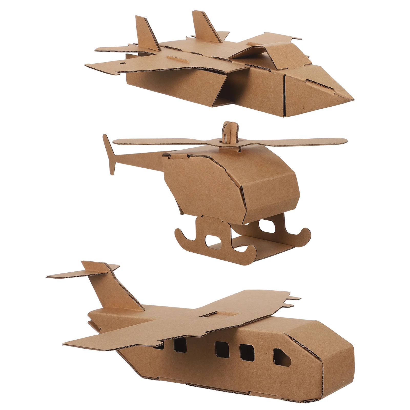 Необработанные бумажные поделки в виде самолетов для детей