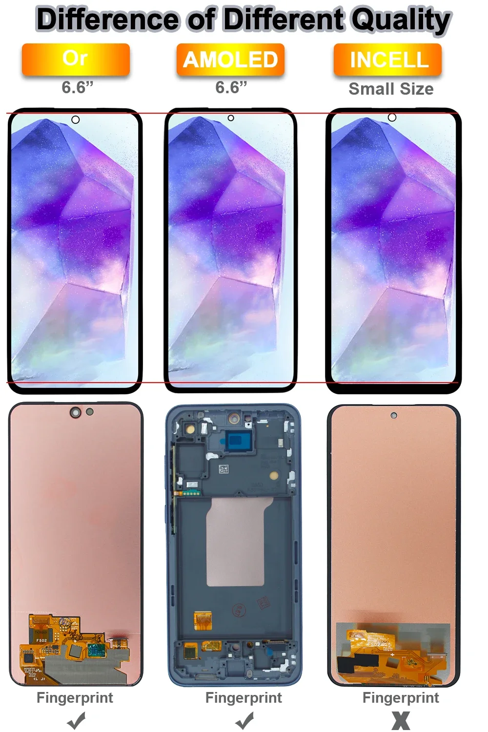 6,6-дюймовый super amoled для samsung galaxy a55 5g жк-дисплей a556u - Фотография_2