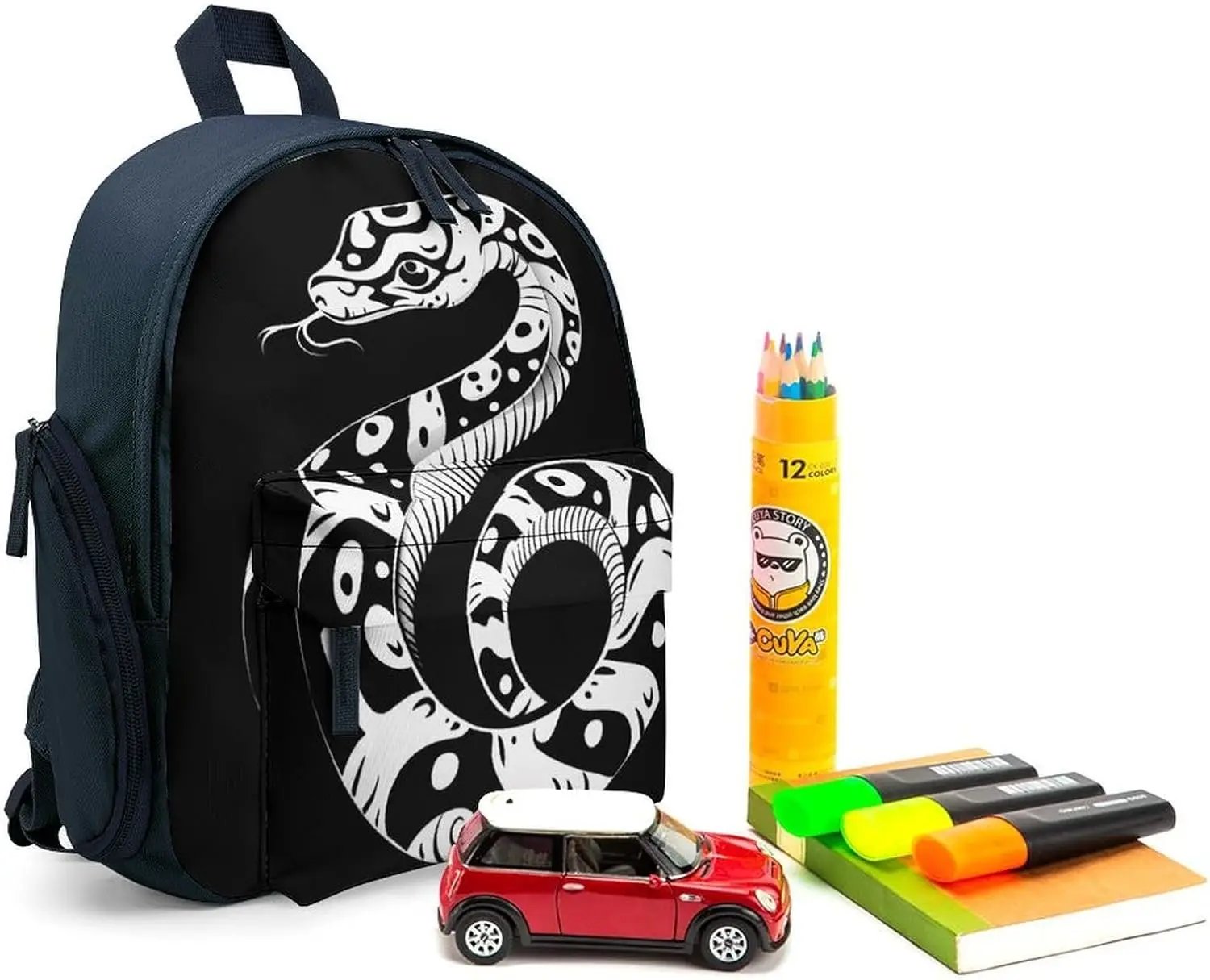 Дорожный рюкзак для ноутбука со змеиным принтом - Фотография_3