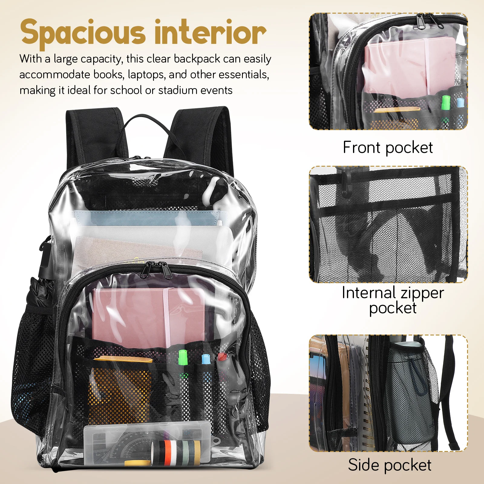 Прочный прозрачный рюкзак - Фотография_6