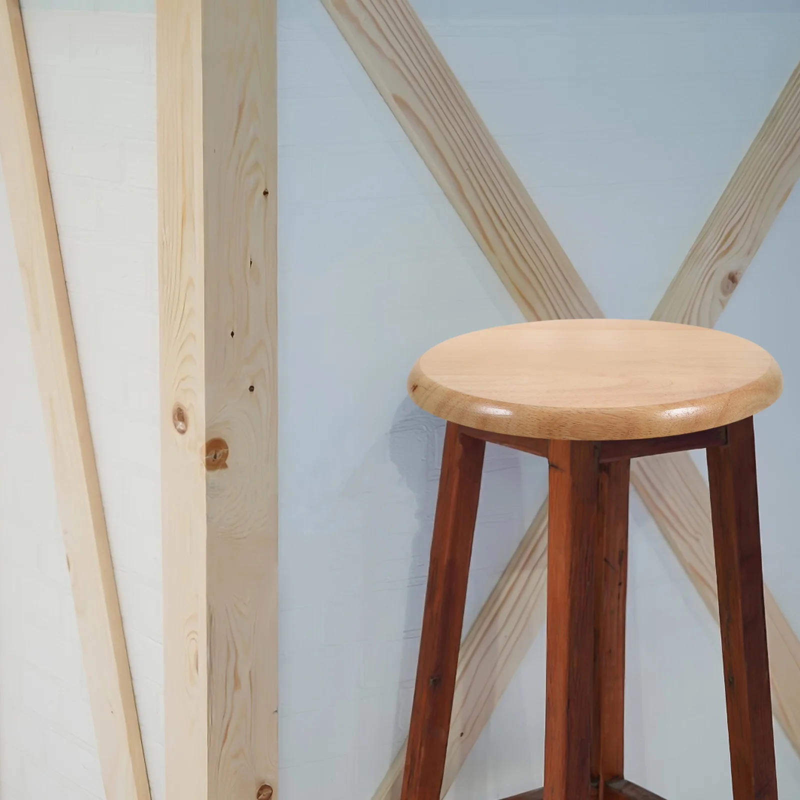 Solid wood round stool seat 29 - Фотография_5