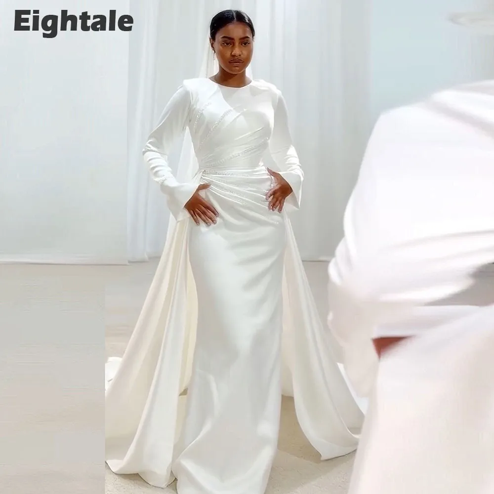 Eightale арабское свадебное платье с жемчугом и бисером