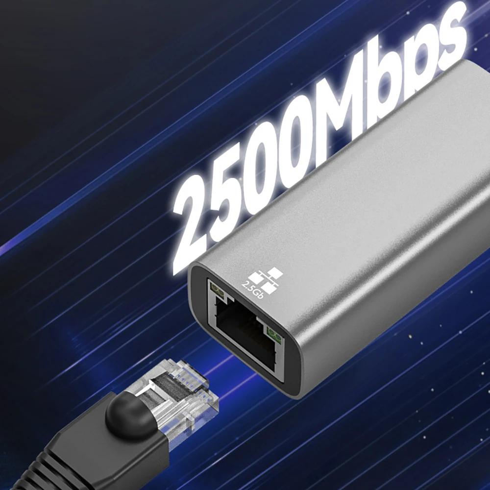 Ethernet-адаптер 2-в-1 2500 мбит/с usb 3.0 type-c к rj45 - Фотография_2