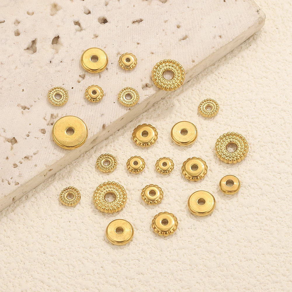 Золотые бусины-разделители из нержавеющей стали для изготовления браслетов - Фотография_5