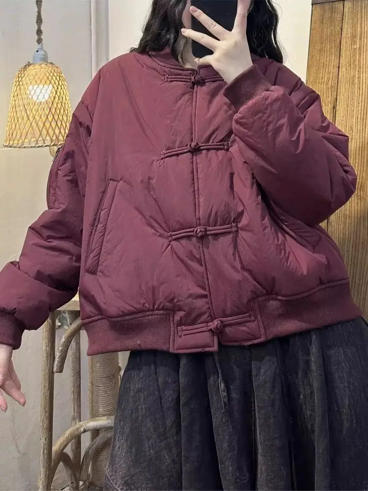 Хлопковая стеганая куртка с воротником-стойкой для женщин