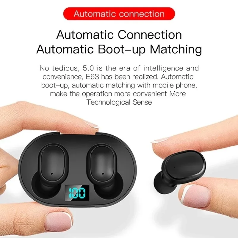 E6s tws беспроводные наушники спортивные водонепроницаемые bluetooth 5 - Фотография_4