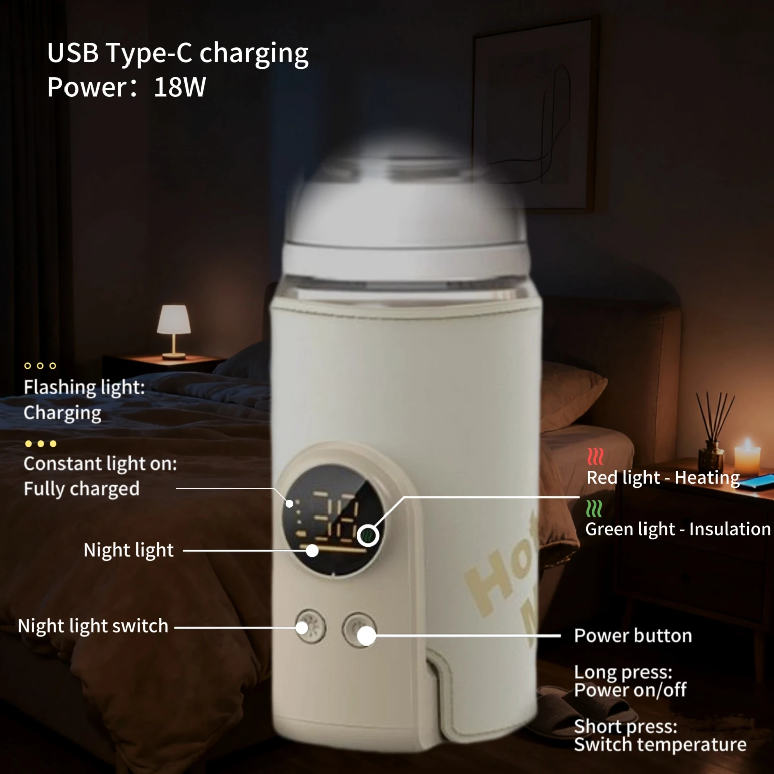 Портативный подогреватель детских бутылочек 10000 мач - Фотография_2